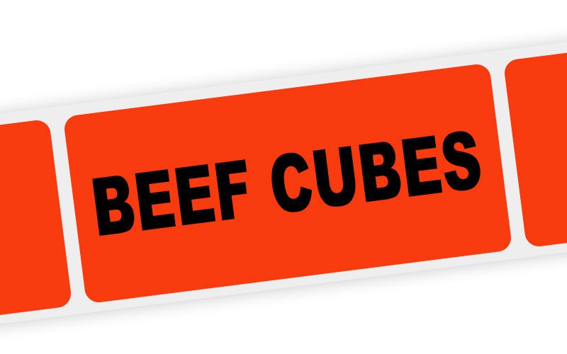 beef cubes label